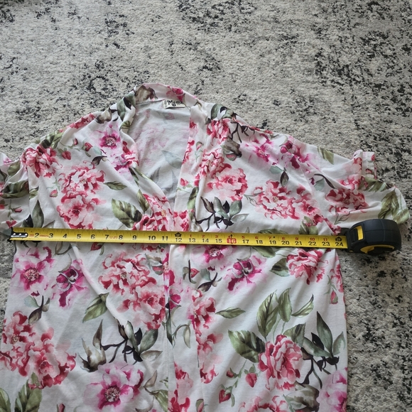 Show Me Your Mumu Floral Robe Womens One Size Pink Green - Picture 5 of 6